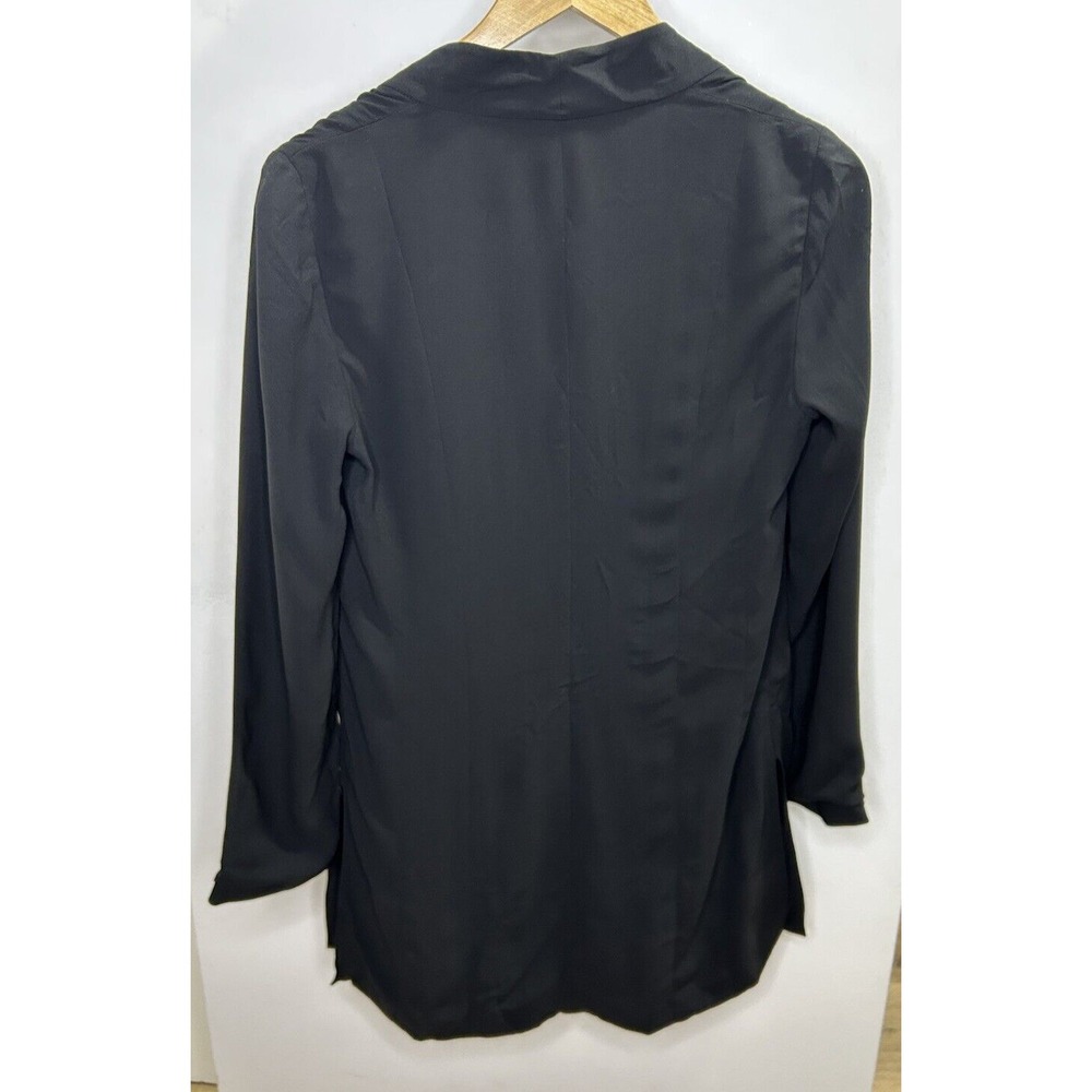 Eileen‎ Fisher 100% Silk Black Open Slit Cardigan Size XXS - Picture 2 of 10